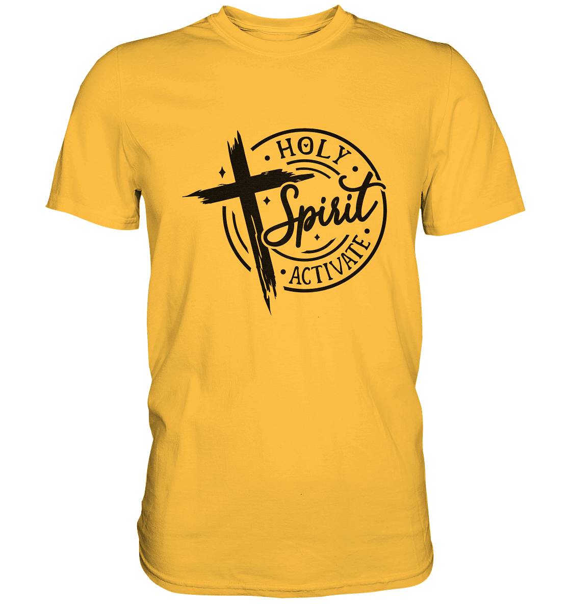 Holy Spirit Activate – Kraft durch den Geist Gottes - Premium Shirt - Unisex-Shirts - Gold - GfoitMa