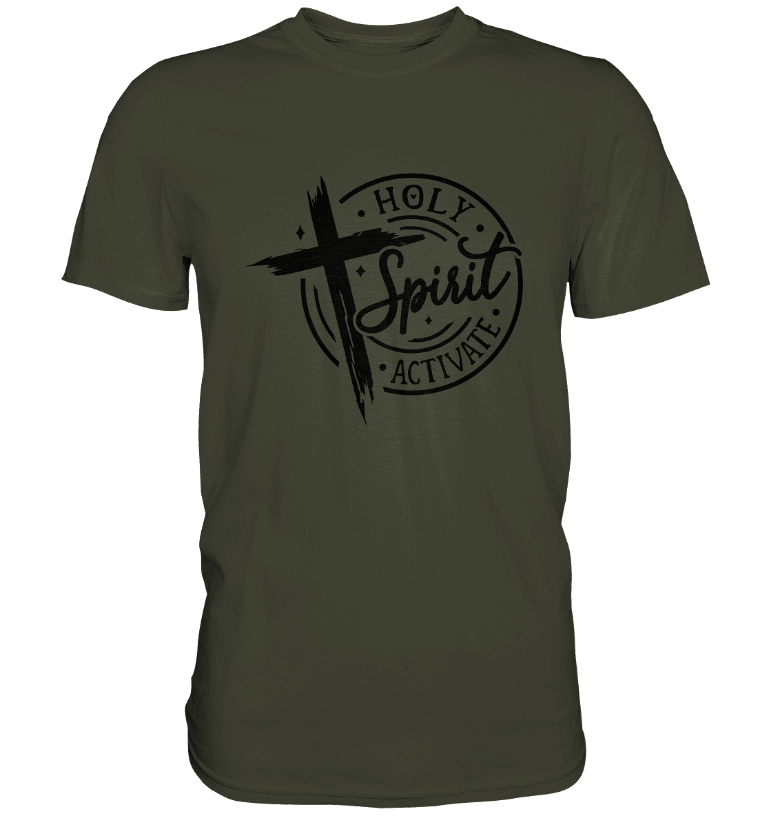 Holy Spirit Activate – Kraft durch den Geist Gottes - Premium Shirt - Unisex-Shirts - Urban Khaki - GfoitMa