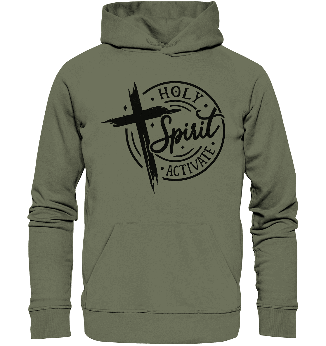 Holy Spirit Activate – Kraft durch den Geist Gottes - Premium Unisex Hoodie - Hoodies - Classic Olive - GfoitMa