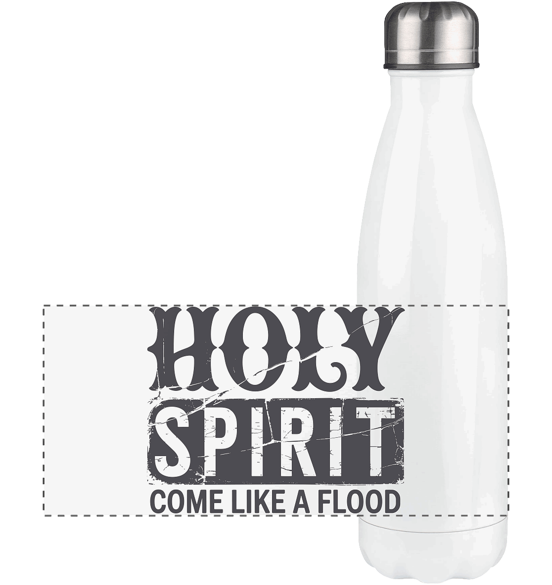 Holy Spirit, Come Like a Flood – Erfüllt von Gottes Gegenwart | Christliches Geschenk - Panorama Thermoflasche 500ml - Trinkgefäße - White - GfoitMa