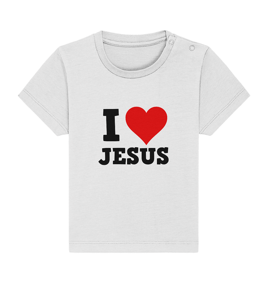 I Love Jesus - Baby Organic Shirt - Kids & Babys - White - GfoitMa