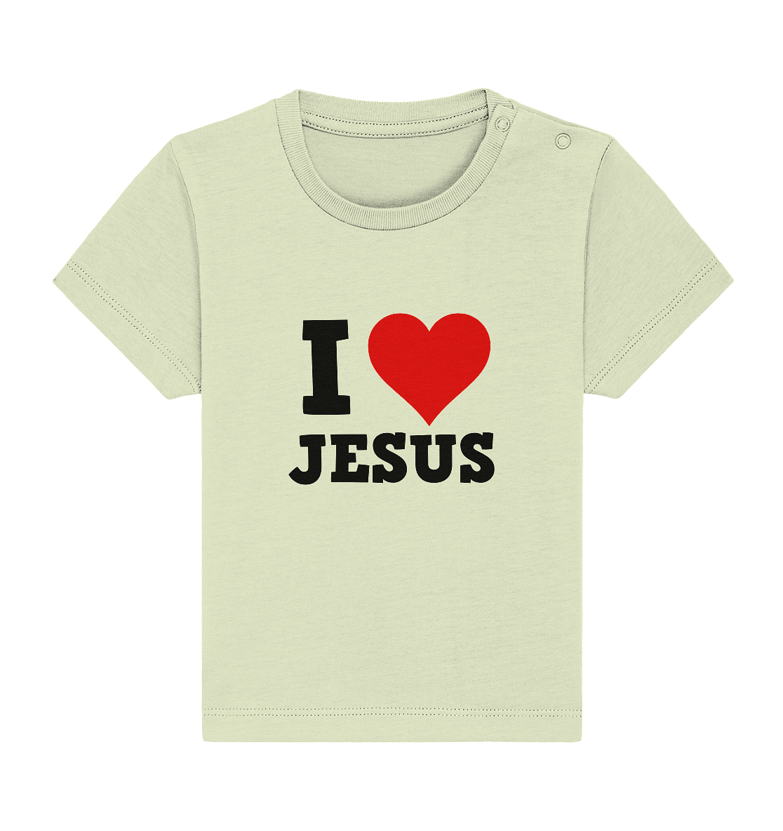 I Love Jesus - Baby Organic Shirt - Kids & Babys - Stem Green - GfoitMa