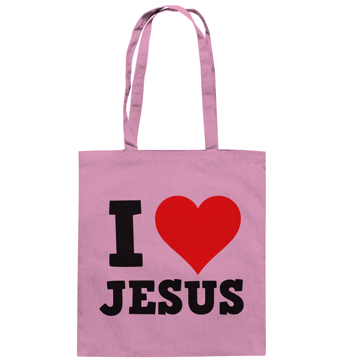 I Love Jesus - Baumwolltasche - Taschen - Classic Pink - GfoitMa