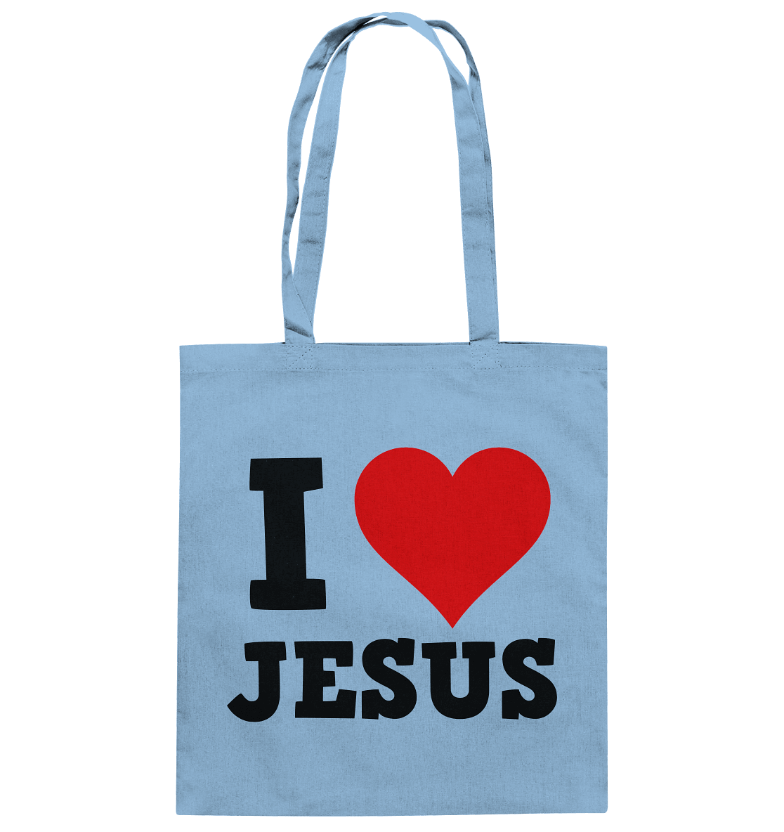 I Love Jesus - Baumwolltasche - Taschen - Sky Blue - GfoitMa