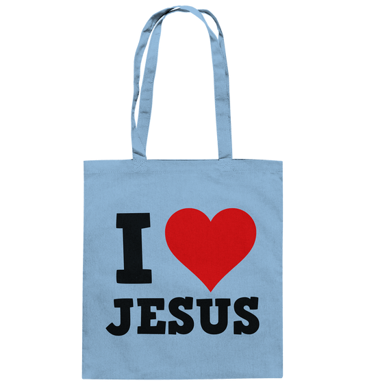 I Love Jesus - Baumwolltasche - Taschen - Sky Blue - GfoitMa
