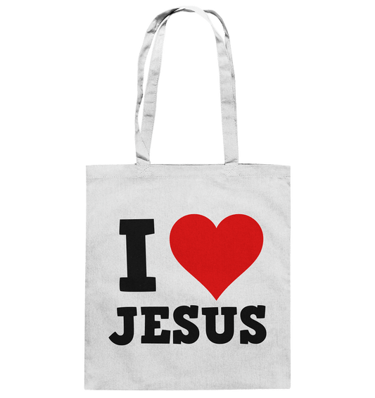 I Love Jesus - Baumwolltasche - Taschen - White - GfoitMa