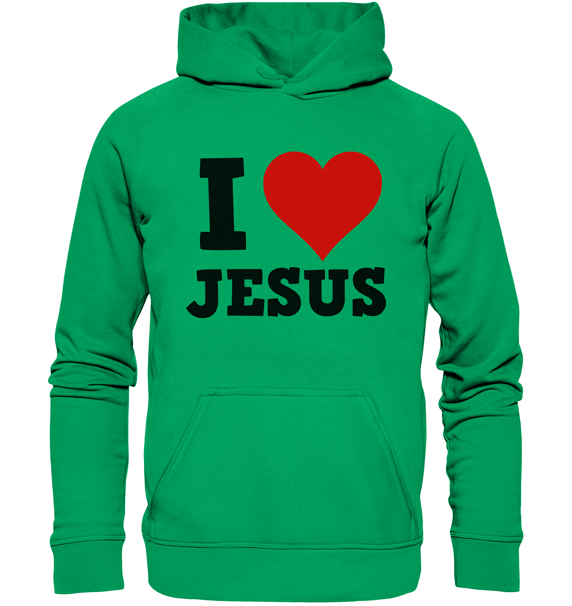 I Love Jesus - Kids Premium Hoodie - Kids & Babys - Kelly Green - GfoitMa