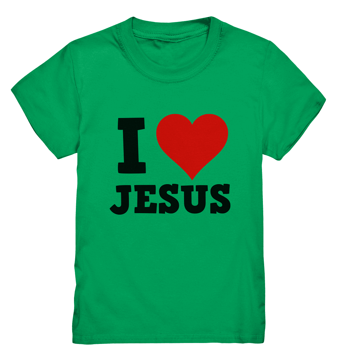 I Love Jesus - Kids Premium Shirt - Kids & Babys - Kelly Green - GfoitMa