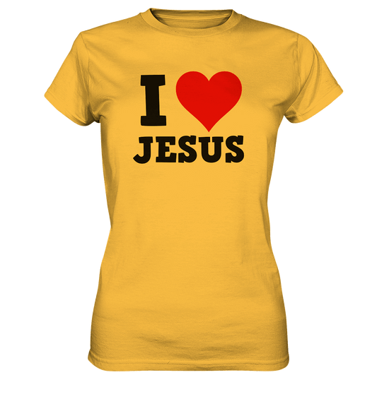 I Love Jesus - Ladies Premium Shirt - Lady-Shirts - Gold - GfoitMa