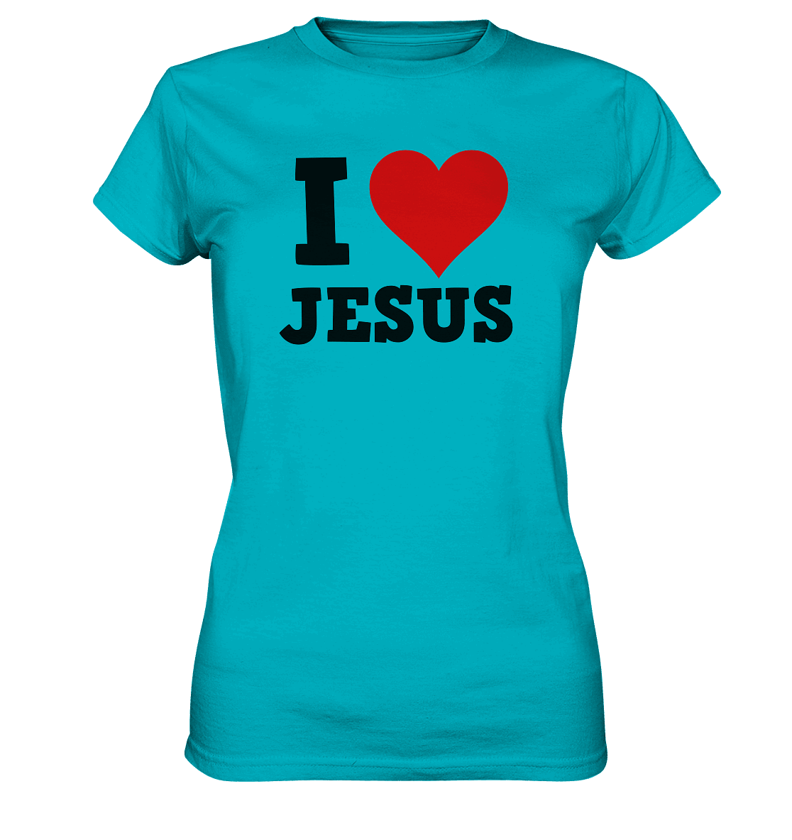 I Love Jesus - Ladies Premium Shirt - Lady-Shirts - Swimming Pool - GfoitMa