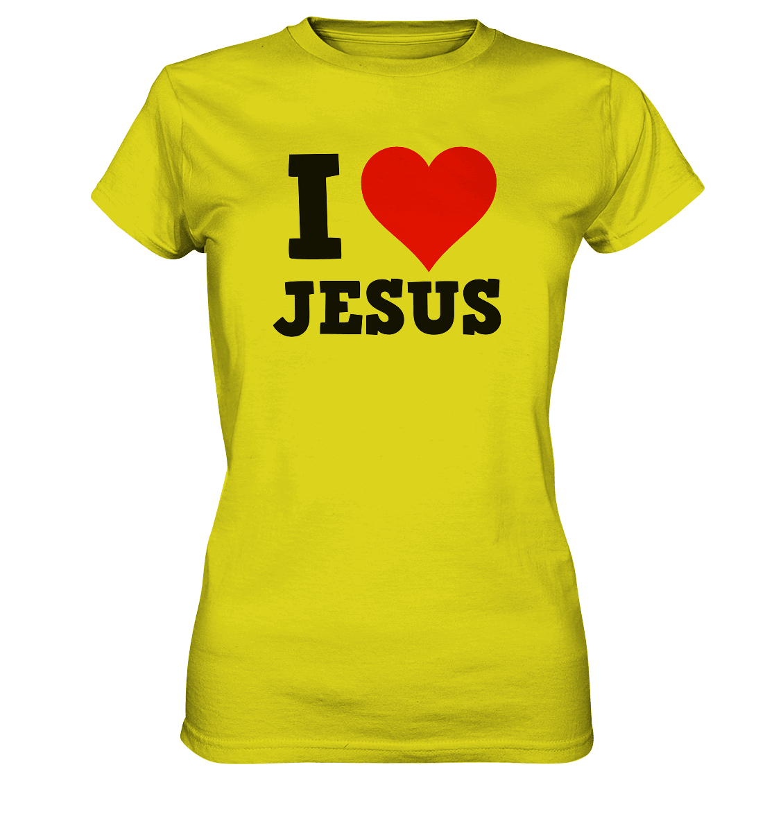 I Love Jesus - Ladies Premium Shirt - Lady-Shirts - Pixel Lime - GfoitMa