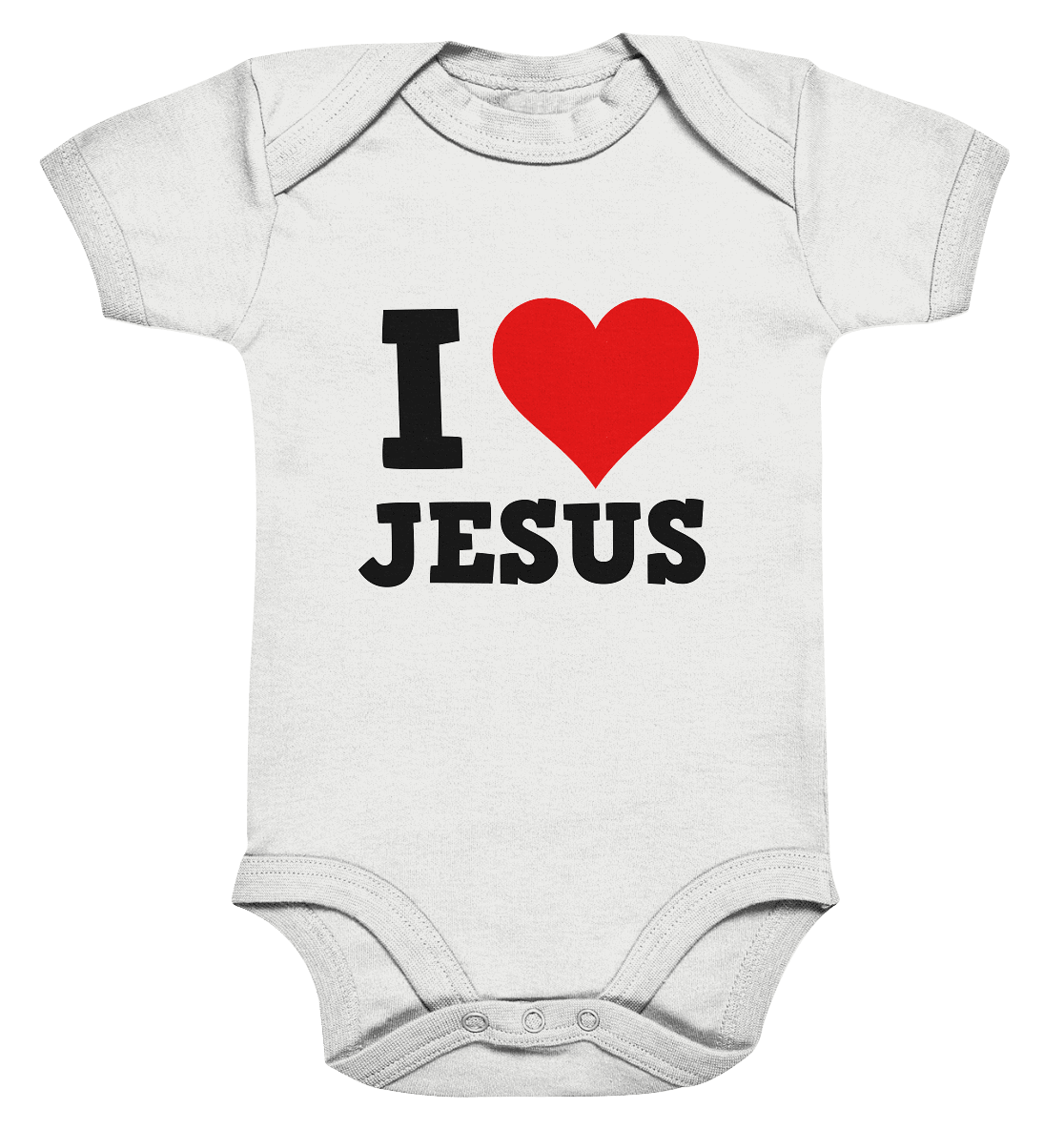 I Love Jesus - Organic Baby Bodysuite - Kids & Babys - White - GfoitMa