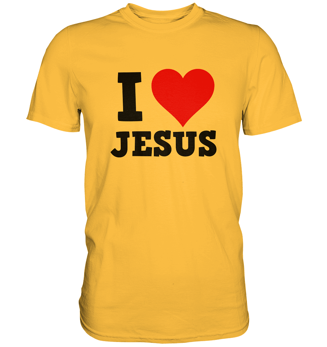 I Love Jesus - Premium Shirt - Unisex-Shirts - Gold - GfoitMa