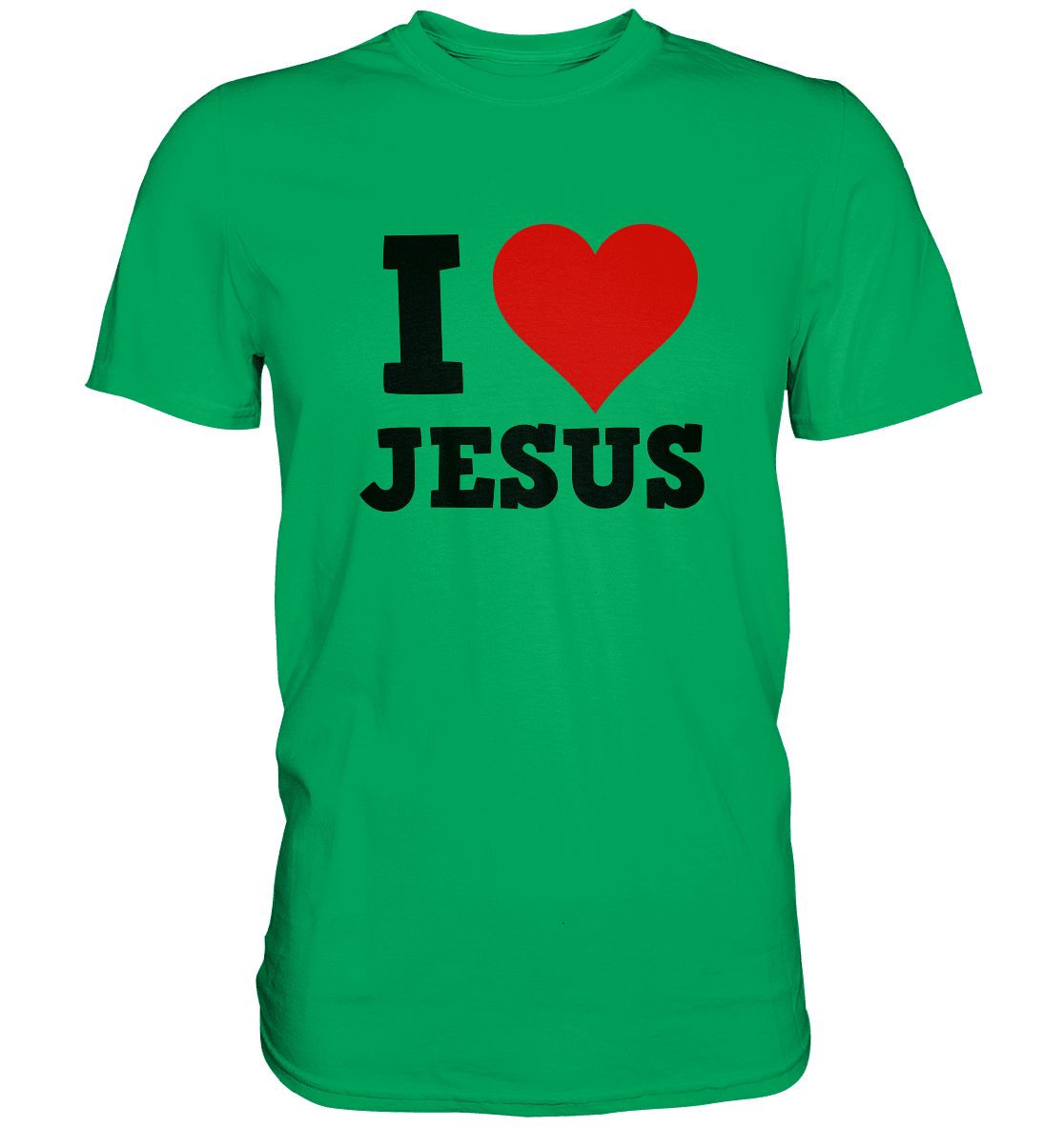 I Love Jesus - Premium Shirt - Unisex-Shirts - Kelly Green - GfoitMa
