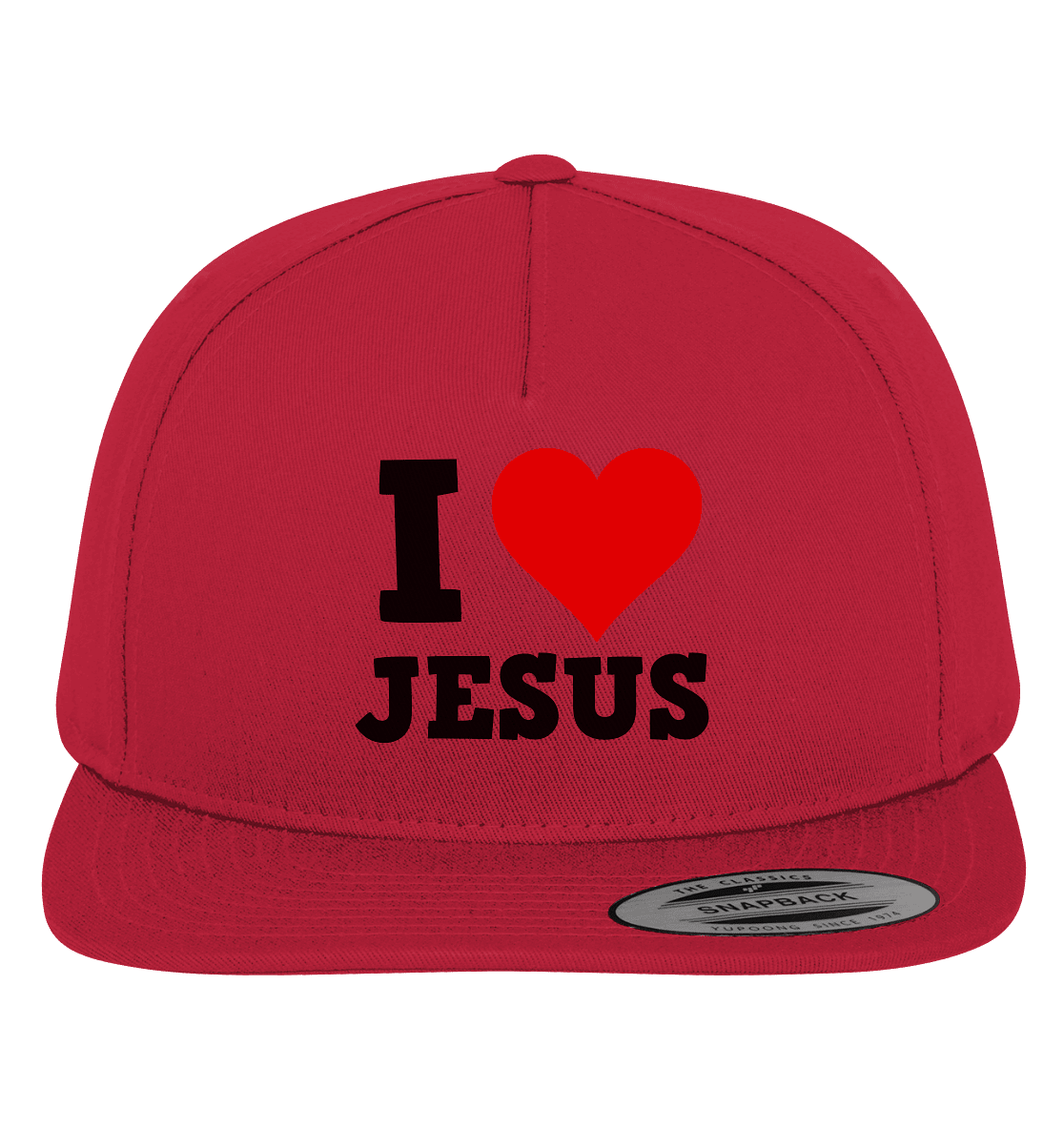 I Love Jesus - Premium Snapback - Kappen & Mützen - Red / Green - GfoitMa