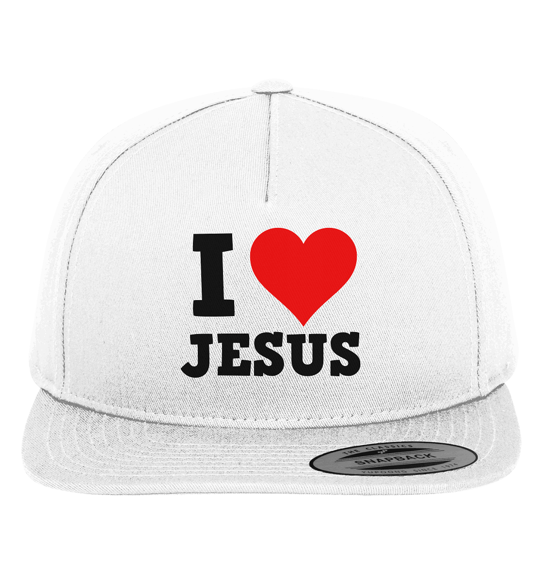 I Love Jesus - Premium Snapback - Kappen & Mützen - White / Green - GfoitMa