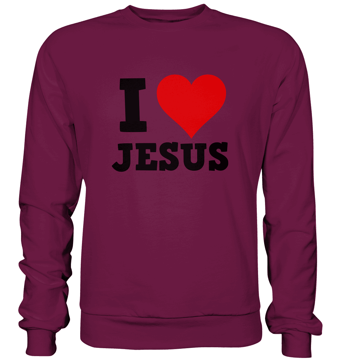 I Love Jesus - Premium Sweatshirt - Sweatshirts - Burgund - GfoitMa