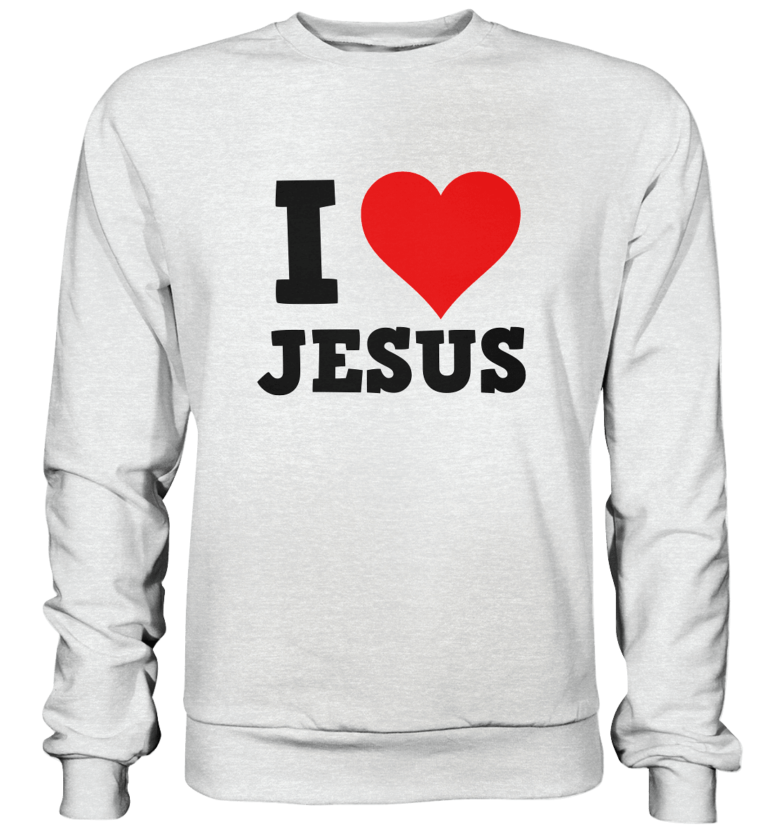 I Love Jesus - Premium Sweatshirt - Sweatshirts - Heather Grey (meliert) - GfoitMa