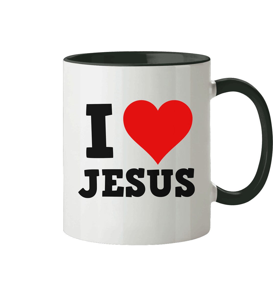 I Love Jesus - Tasse zweifarbig - Trinkgefäße - Black - GfoitMa