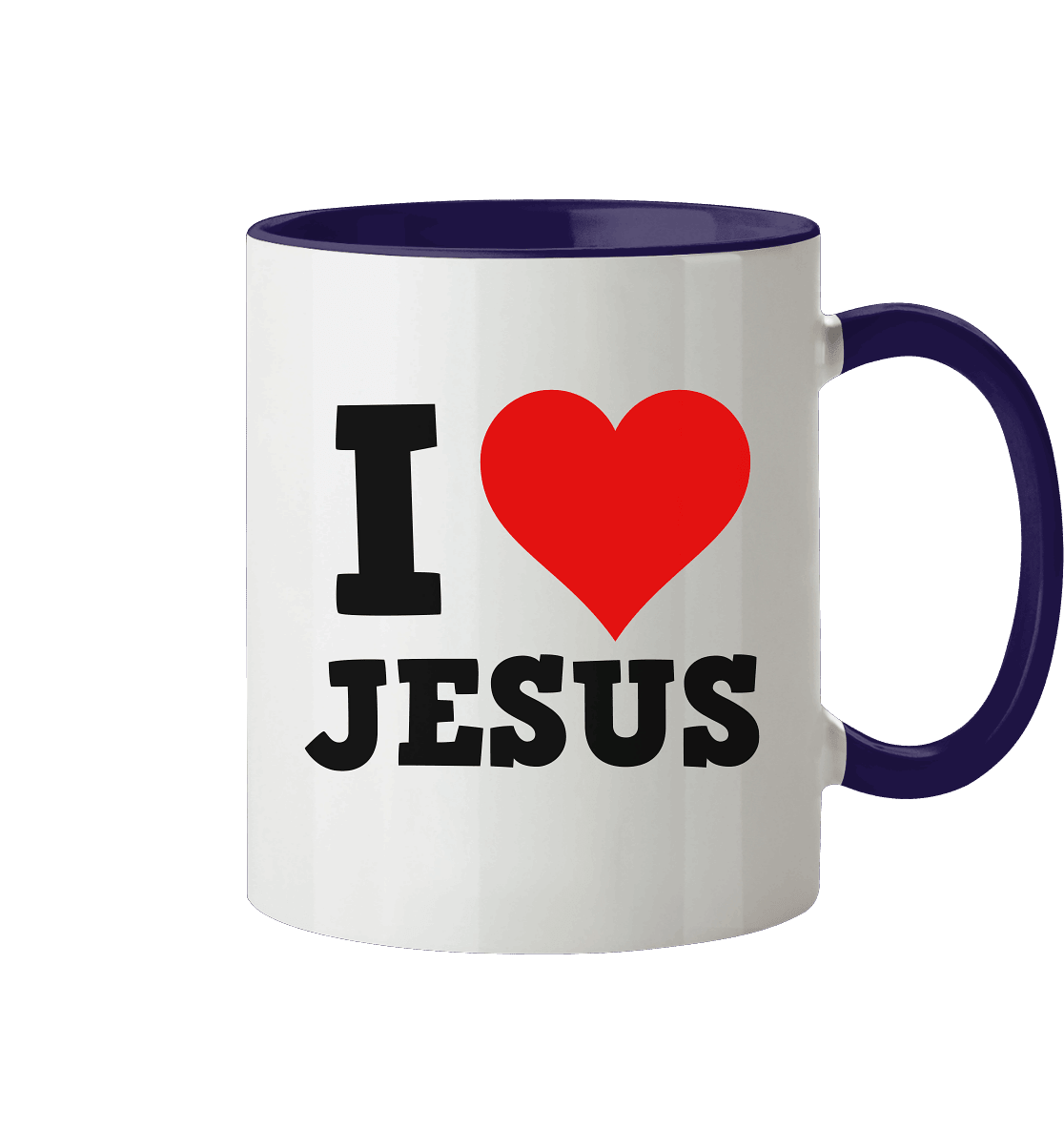 I Love Jesus - Tasse zweifarbig - Trinkgefäße - Kobaltblau - GfoitMa