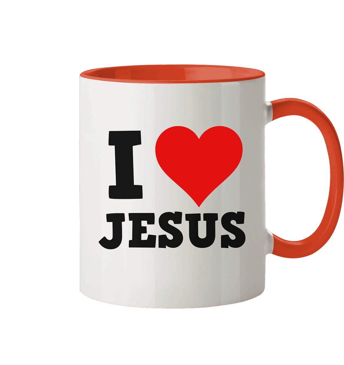 I Love Jesus - Tasse zweifarbig - Trinkgefäße - Orange - GfoitMa