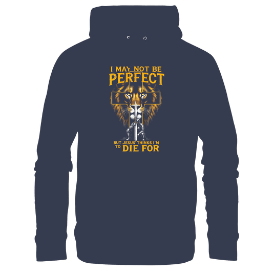 I May Not Be Perfect, But Jesus Thinks I’m to Die For | Christliches Design mit Botschaft der Gnade - Kids Premium Hoodie - Kids & Babys - Deep Navy - GfoitMa