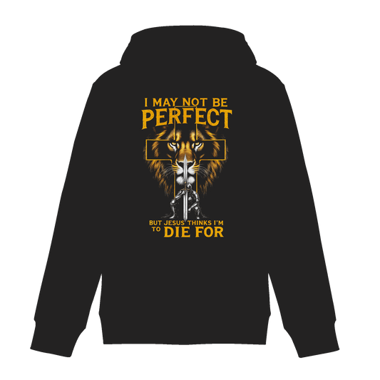 I May Not Be Perfect, But Jesus Thinks I’m to Die For | Christliches Design mit Botschaft der Gnade - Zipper - Jacken/ Zipper - Black Pure - GfoitMa