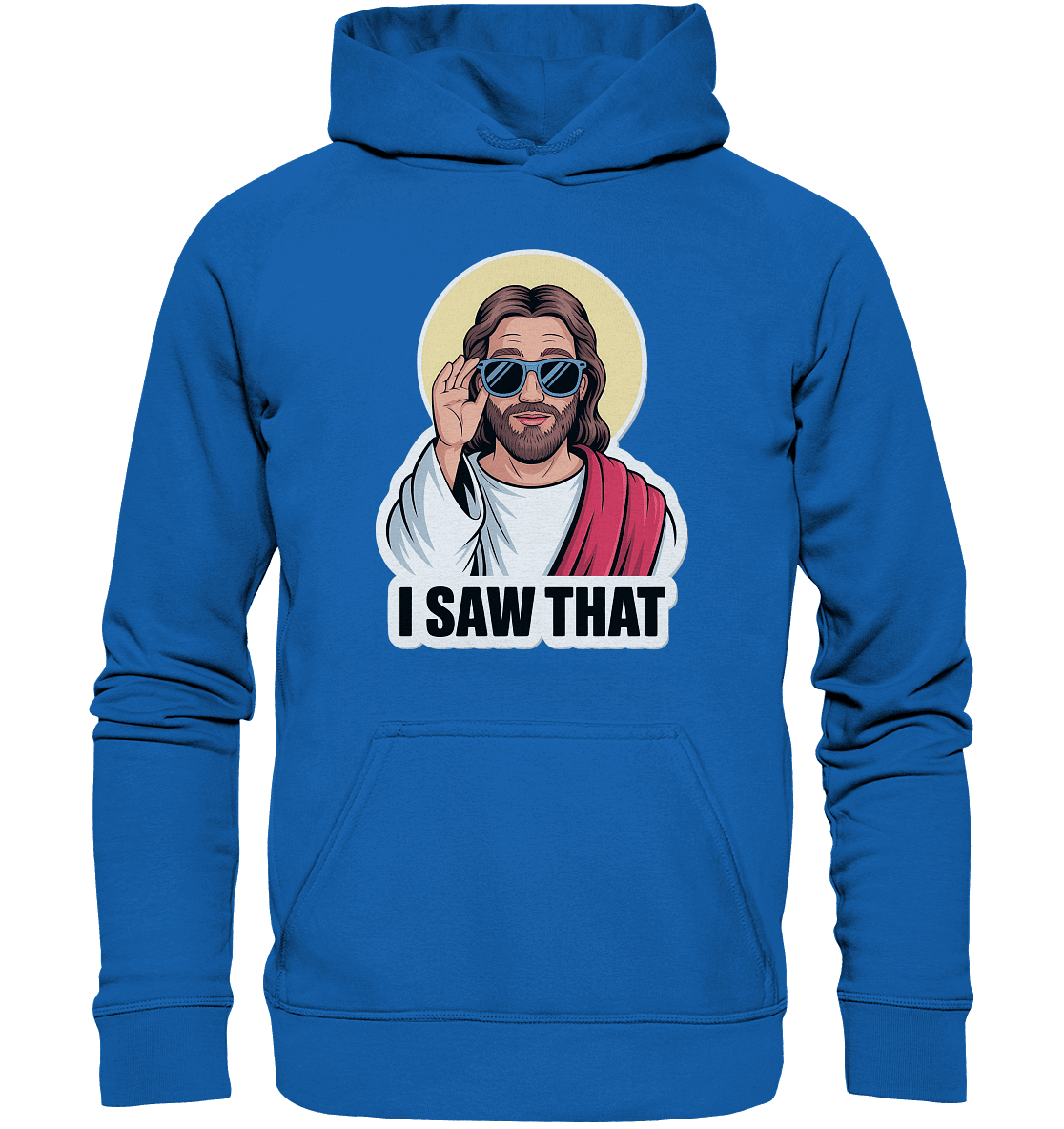 I Saw That – Jesus mit Sonnenbrille | Christliche Produkte - Kids Premium Hoodie - Kids & Babys - Royal Blau - GfoitMa