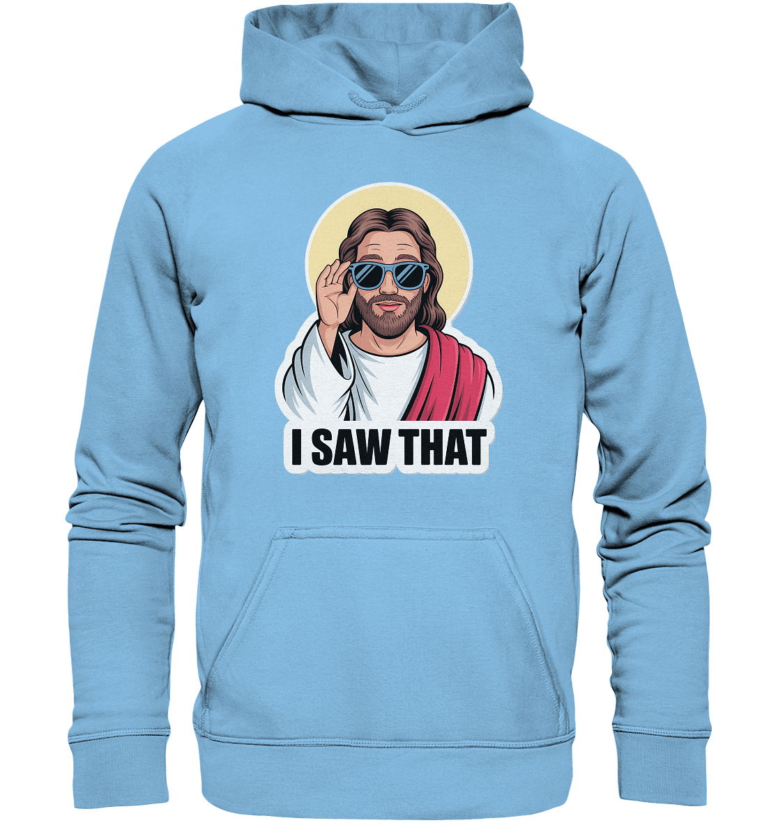 I Saw That – Jesus mit Sonnenbrille | Christliche Produkte - Kids Premium Hoodie - Kids & Babys - Royal Blau - GfoitMa