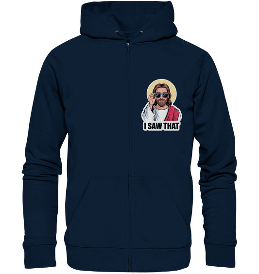 I Saw That – Jesus mit Sonnenbrille | Christliche Produkte - Zipper - Jacken/ Zipper - Navy - GfoitMa