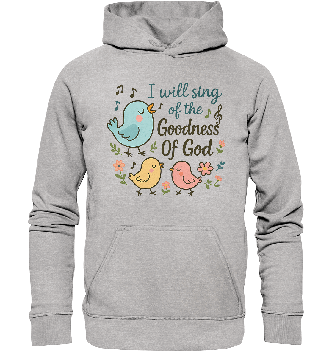 I will sing of the goodness of God | Christliche Produkte - Kids Premium Hoodie - Kids & Babys - Heather Grey (meliert) - GfoitMa