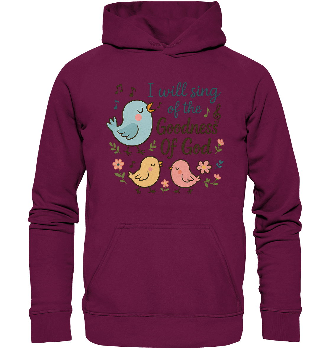 I will sing of the goodness of God | Christliche Produkte - Kids Premium Hoodie - Kids & Babys - Burgund - GfoitMa
