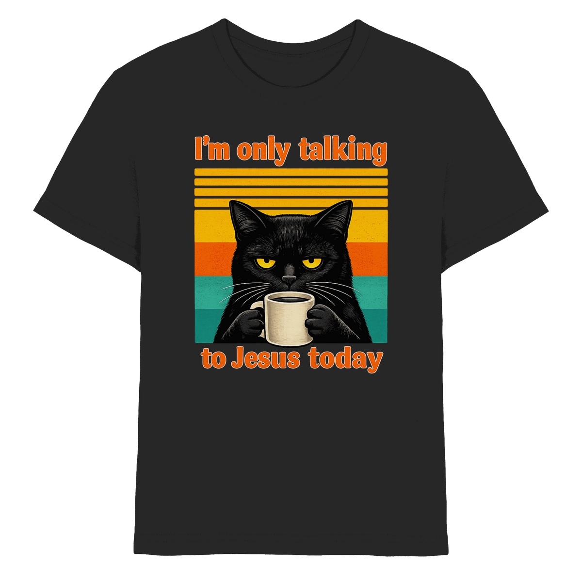 I’m Only Talking to Jesus Today – Grumpy Cat Coffee | Christliches Fun Design - Kids Premium Shirt - Kids & Babys - Black - GfoitMa