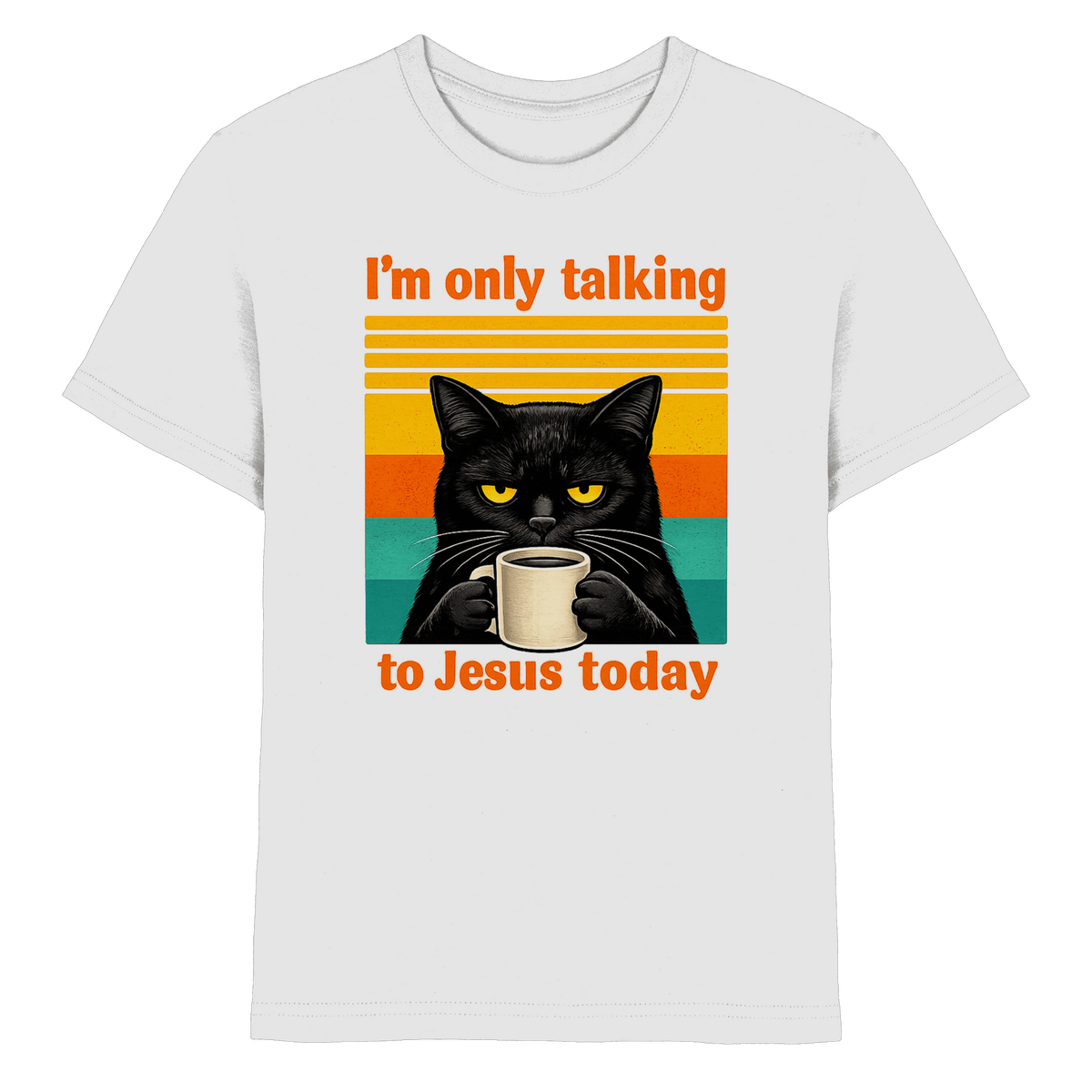 I’m Only Talking to Jesus Today – Grumpy Cat Coffee | Christliches Fun Design - Kids Premium Shirt - Kids & Babys - White - GfoitMa