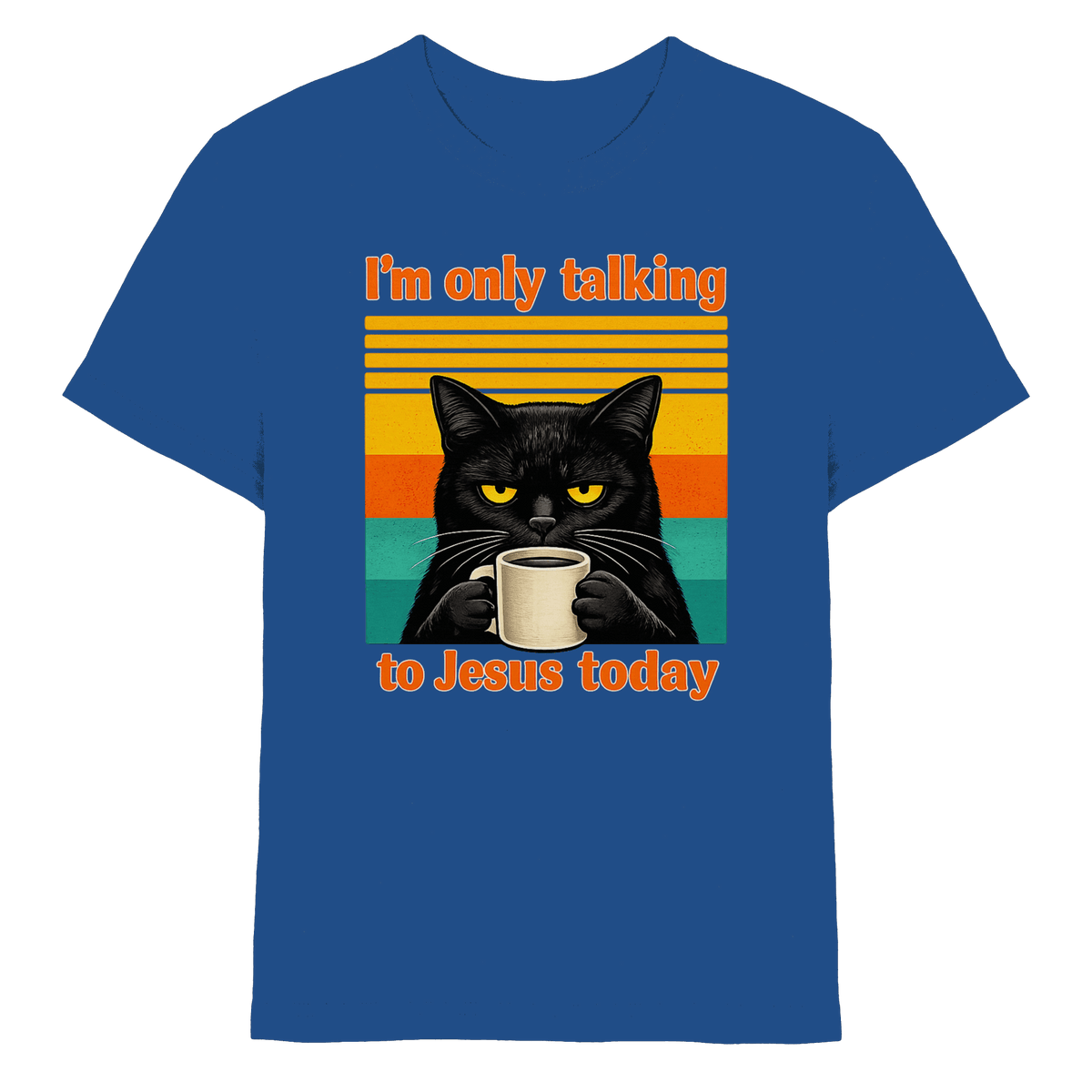 I’m Only Talking to Jesus Today – Grumpy Cat Coffee | Christliches Fun Design - Kids Premium Shirt - Kids & Babys - Royal Blue - GfoitMa