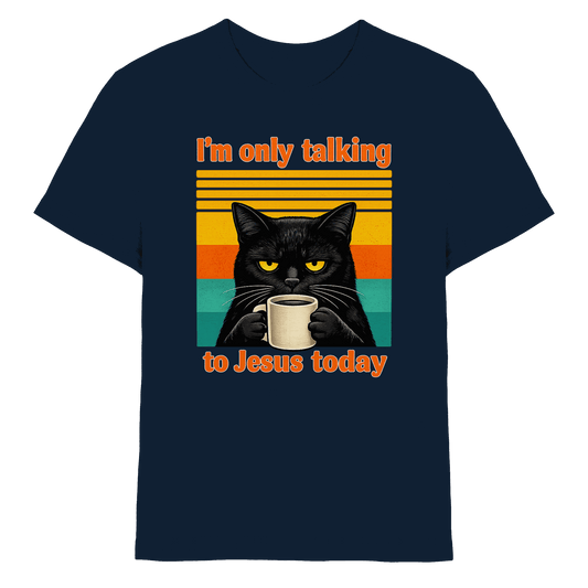 I’m Only Talking to Jesus Today – Grumpy Cat Coffee | Christliches Fun Design - Kids Premium Shirt - Kids & Babys - Navy - GfoitMa