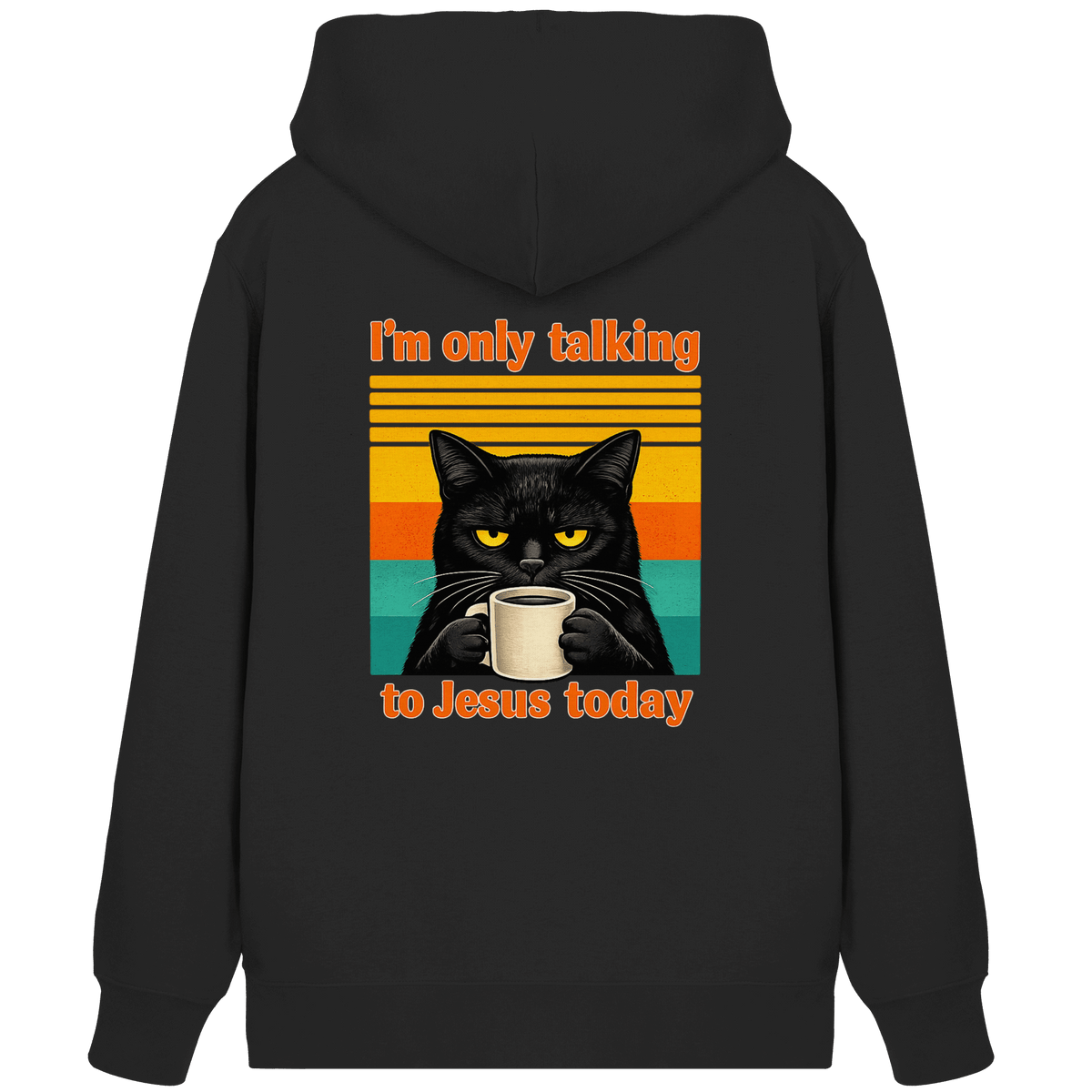 I’m Only Talking to Jesus Today – Grumpy Cat Coffee | Christliches Fun Design - Organic Zipper - Jacken/ Zipper - Black - GfoitMa