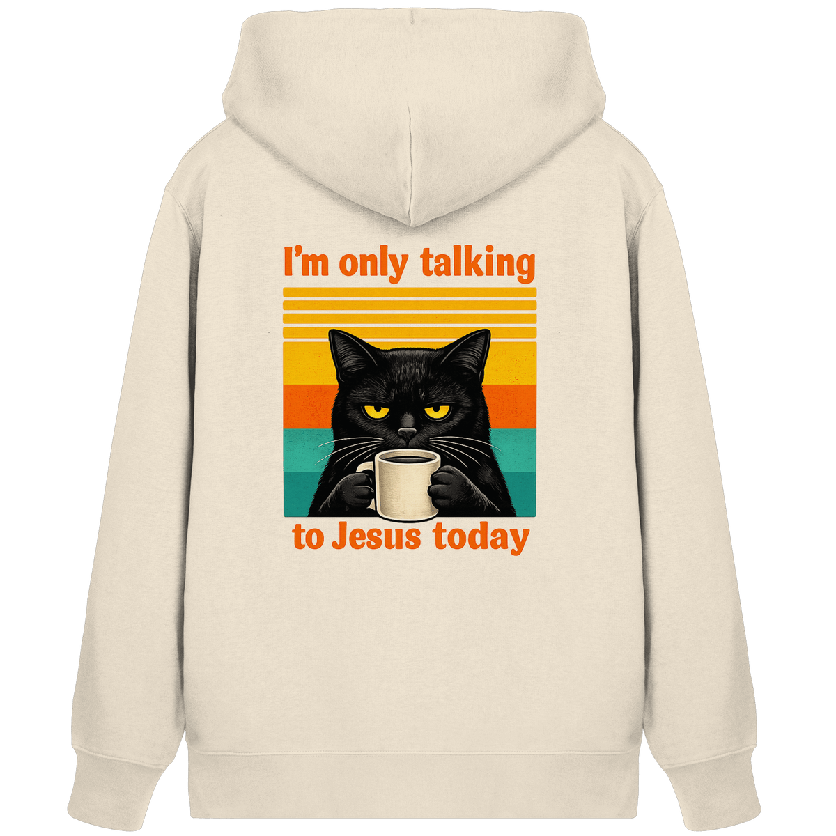 I’m Only Talking to Jesus Today – Grumpy Cat Coffee | Christliches Fun Design - Organic Zipper - Jacken/ Zipper - Natural Raw - GfoitMa