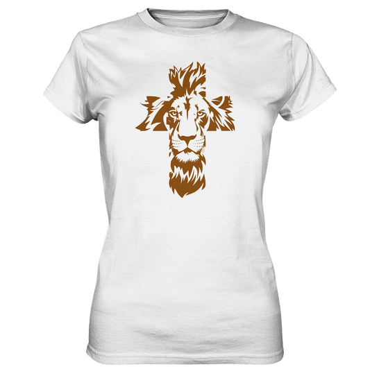Im Zeichen des Löwen – Fest verwurzelt im Glauben | Christliche Kleidung - Ladies Premium Shirt - Lady-Shirts - White - GfoitMa