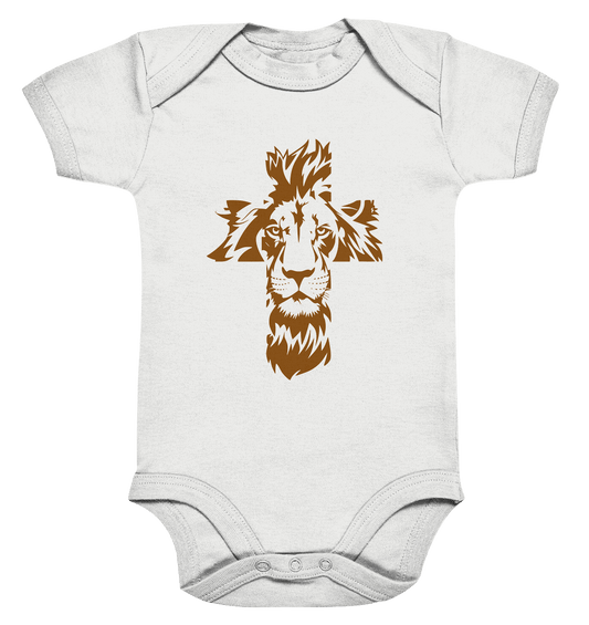 Im Zeichen des Löwen – Fest verwurzelt im Glauben | Christliche Kleidung - Organic Baby Bodysuit - Kids & Babys - White - GfoitMa