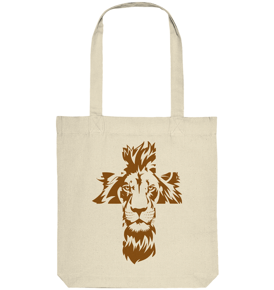 Im Zeichen des Löwen – Fest verwurzelt im Glauben | Christliche Kleidung - Organic Tote-Bag - Taschen - Natural - GfoitMa