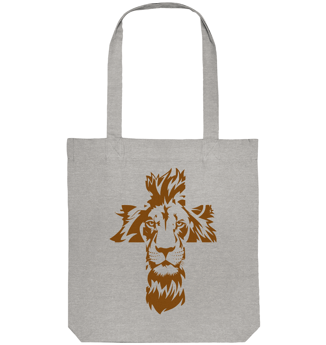 Im Zeichen des Löwen – Fest verwurzelt im Glauben | Christliche Kleidung - Organic Tote-Bag - Taschen - Heather Grey - GfoitMa