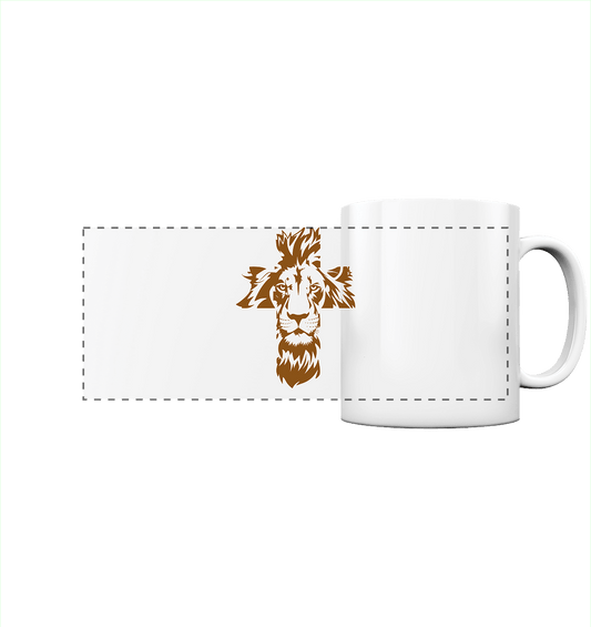 Im Zeichen des Löwen – Fest verwurzelt im Glauben | Christliche Kleidung - Panorama Tasse - Trinkgefäße - White glossy - GfoitMa