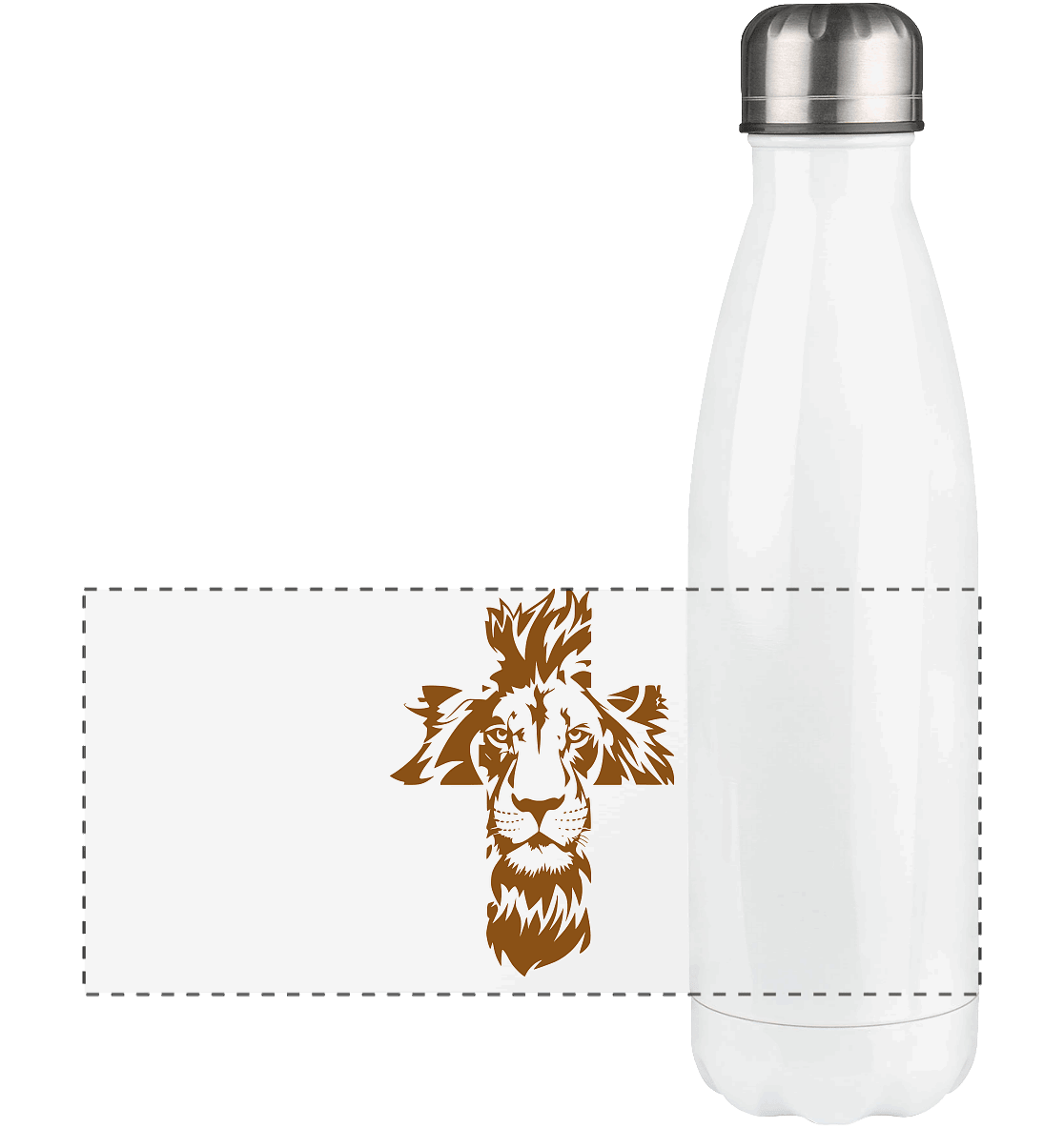 Im Zeichen des Löwen – Fest verwurzelt im Glauben | Christliche Kleidung - Panorama Thermoflasche 500ml - Trinkgefäße - White - GfoitMa