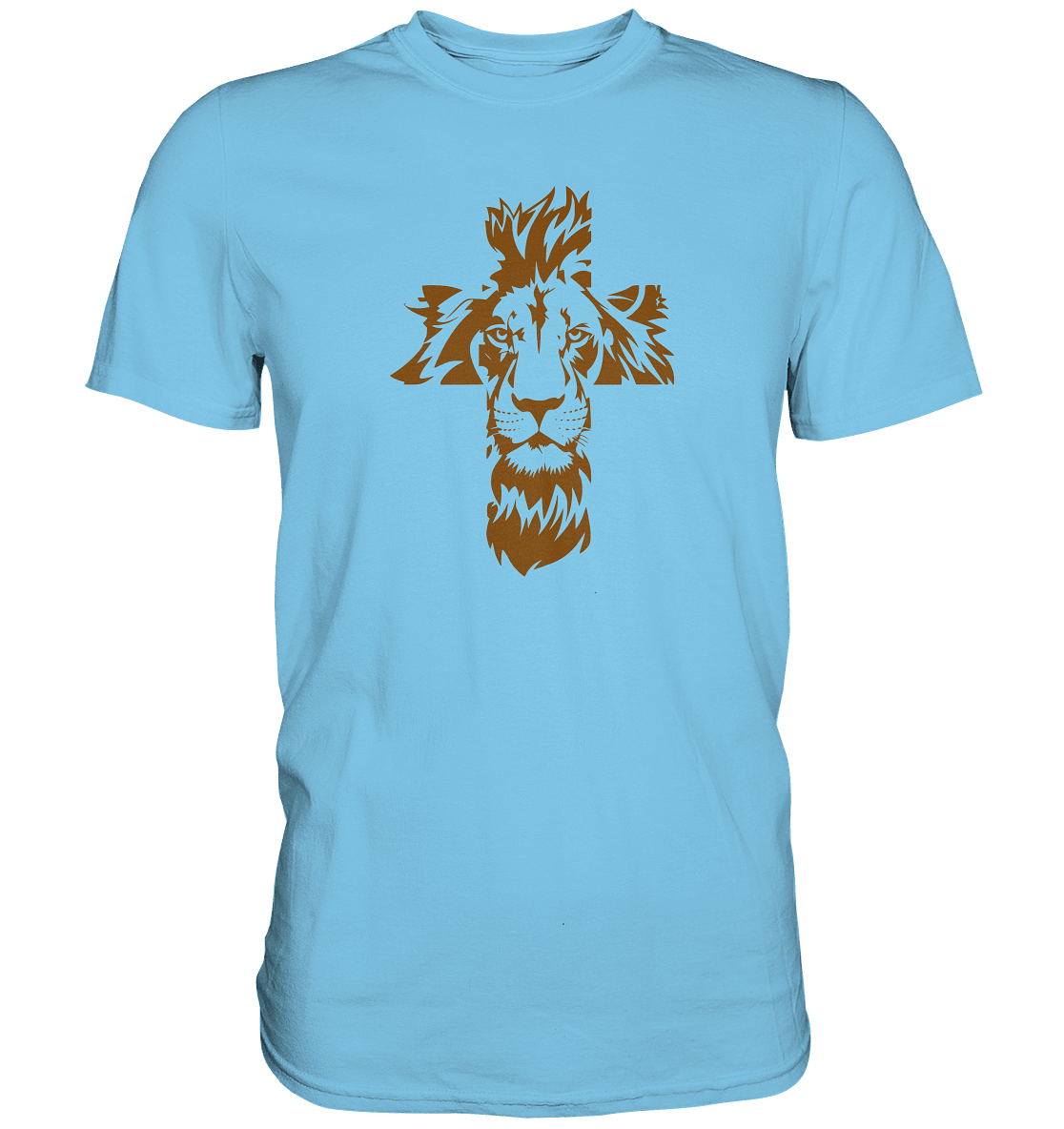 Im Zeichen des Löwen – Fest verwurzelt im Glauben | Christliche Kleidung - Premium Shirt - Unisex-Shirts - Sky Blue - GfoitMa