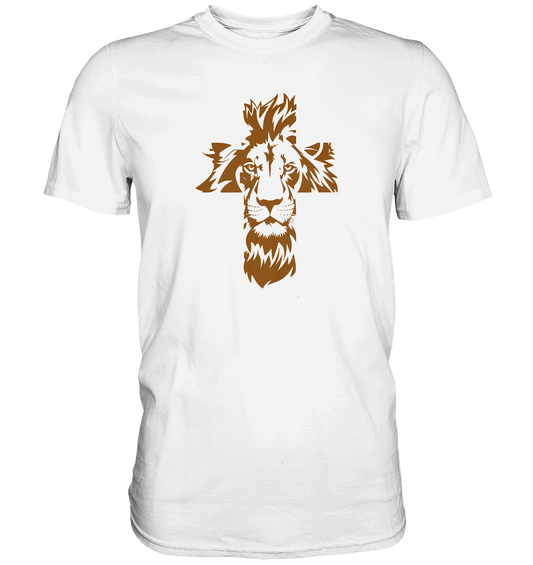 Im Zeichen des Löwen – Fest verwurzelt im Glauben | Christliche Kleidung - Premium Shirt - Unisex-Shirts - White - GfoitMa