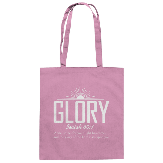 Isaiah 60:1 – Glory | Christliches Design mit Bibelvers - Baumwolltasche - Taschen - Classic Pink - GfoitMa