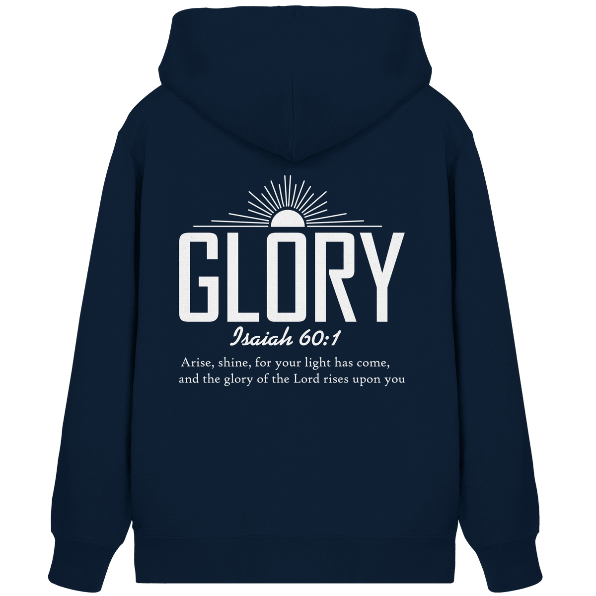 Isaiah 60:1 – Glory | Christliches Design mit Bibelvers - Organic Zipper - Jacken/ Zipper - French Navy - GfoitMa