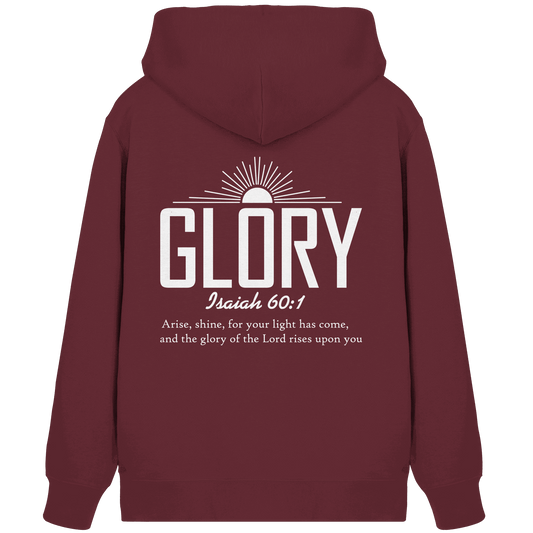 Isaiah 60:1 – Glory | Christliches Design mit Bibelvers - Organic Zipper - Jacken/ Zipper - Burgundy - GfoitMa