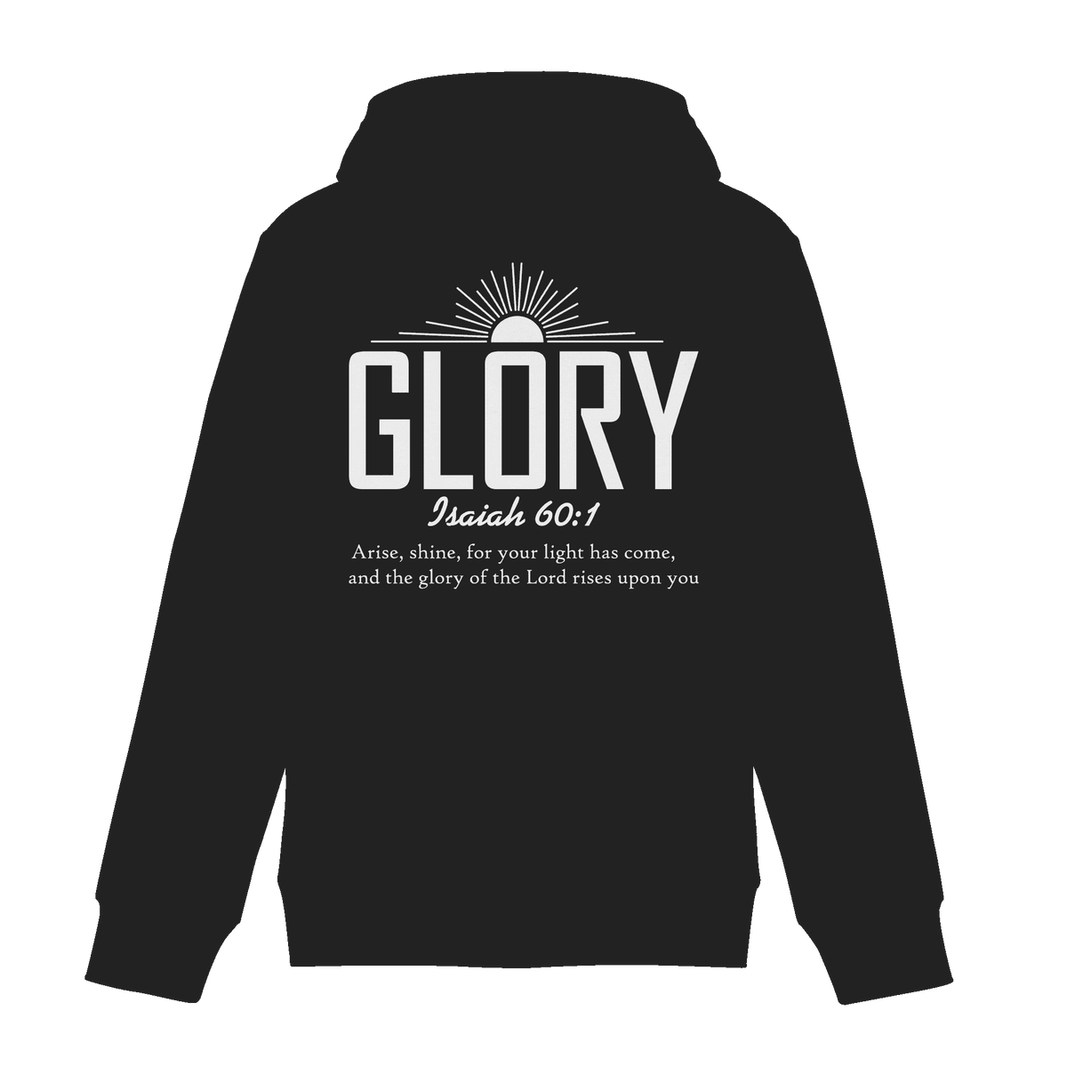 Isaiah 60:1 – Glory | Christliches Design mit Bibelvers - Zipper - Jacken/ Zipper - Black Pure - GfoitMa